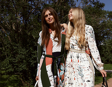Darja Barannik and Tine Andrea Take Summer Party Dressing in Stride